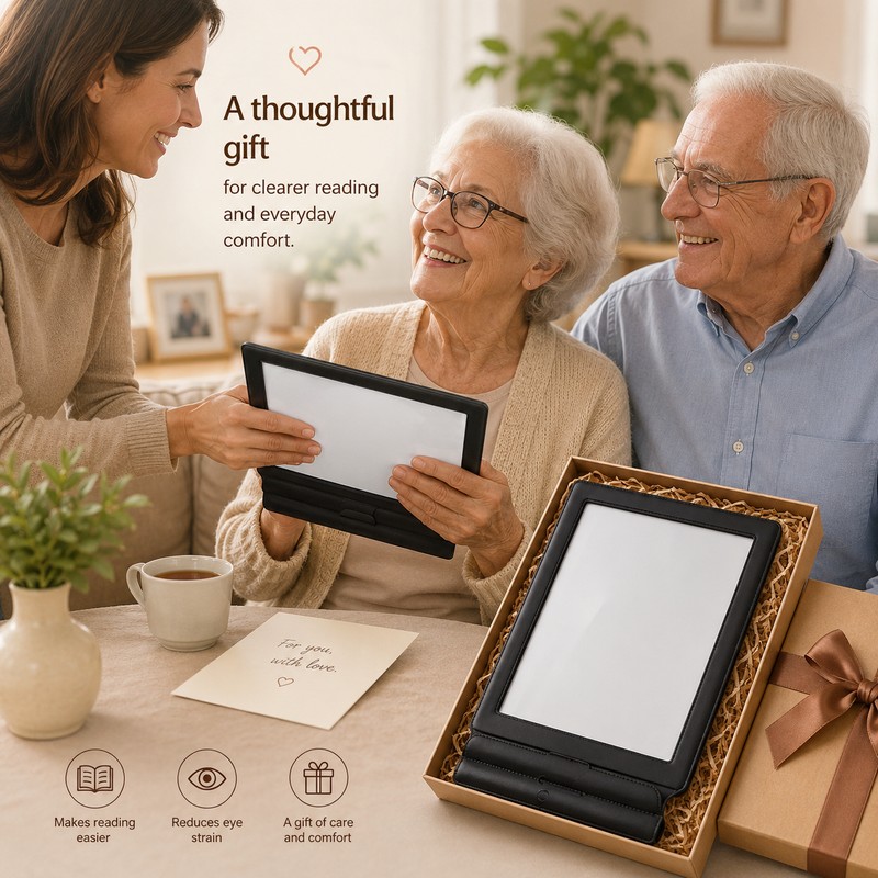 A4 Full Page Magnifier for Reading Small Print – Lightweight