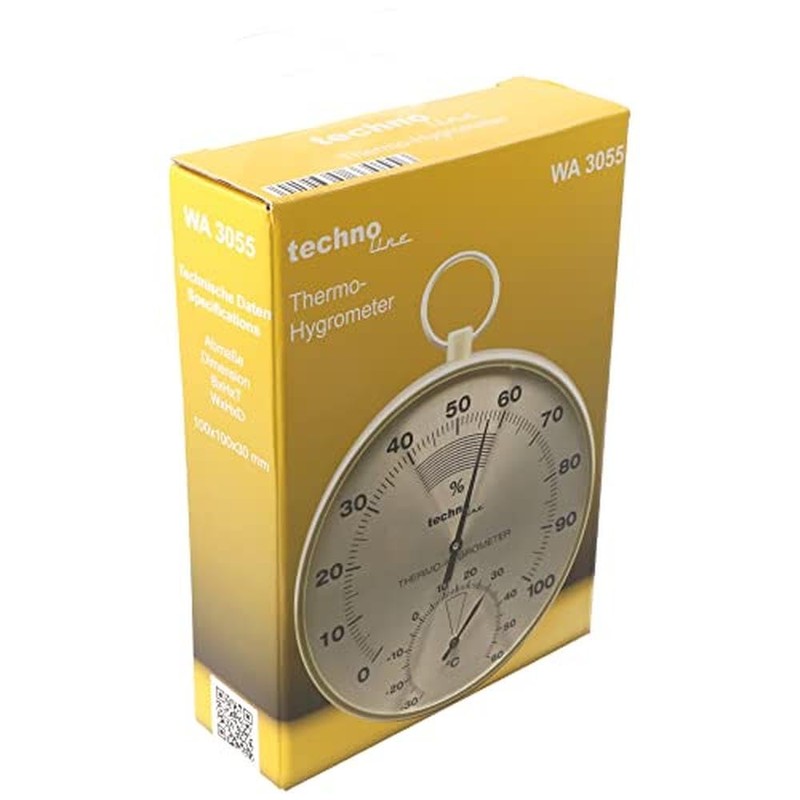 Technoline WA 3055 Elegant Analogue Thermo-Hygrometer in Brass Design