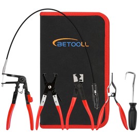BETOOLL BETOOLL 5pcs Wire Long Reach Hose Clamp Pliers Set Fuel Oil Water Hose Auto Tools