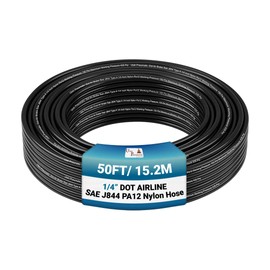 Utah Pneumatic 1/4 Dot Air Line 0.25" Od 50 Feet Saej844 Nylon 1/4 Hose Dot Approved For Air Tubing Air Brake System Or Fluid Transfer
