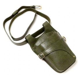 Good Life EXPRESS Scissor Case, Bag, 5 Storage Type, Hairdresser, Trimmer, Genuine Leather & PU GLE Brand Packaging, GLE627 (Light Green)