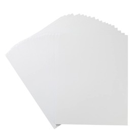 Wishop 20 Sheets Colored Thick Paper Cardstock Blank for DIY Crafts Cards Making, Invitations, Scrapbook Supplies (White, 8.5 x 11 inches)