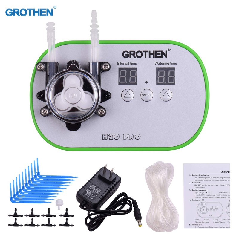 HXBER Timed Peristaltic Pump, Green, Plastic, Above Ground, 160ml/min, Aquarium,
