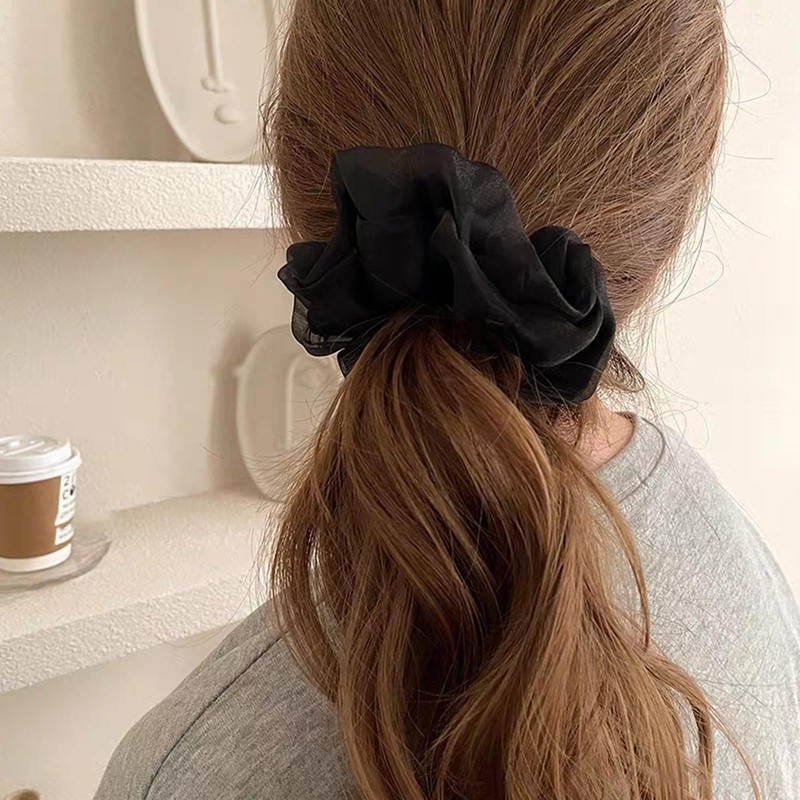 HAPVITAL Chiffon Scrunchie Set - Fashionable Adult Hair Rope Elastic
