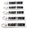 Rotary13B1 FLIGHT CREW - Jet Tag Key Chain WHITE/Black Letters