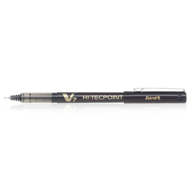 Pilot BX-V7-B Hi-Tecpoint Rollerball Pen, 0.7 mm Tip - Black,