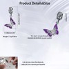 QeenseKc Purple Butterfly Flying Charm Animal Crystal Bead for European