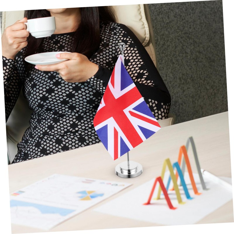 NUOBESTY Mini British Table Flag UK Table Flag British Table