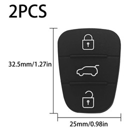 Alppihym 2 Pack Car Key Button Covers for Hyundai and Kia - 3 Button Car Key Key Covers Compatible with i10 i20 i30 ix20 ix35 and Ceed Soul Sportage Venga (SUV)