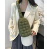 Puffy Crossbody Bag For Women Nylon Handbag Puffer Tote Bags