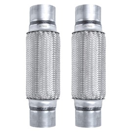 RP Remarkable Power, Exhaust Flex Pipe 3" x 10" Heavy Duty Stainless Steel 14" OL RK7552, 2 Pack