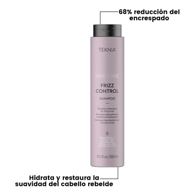 Shampoo Lakme Teknia Frizz Control Para Cabellos Encrespados 300ml