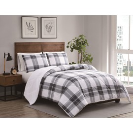 CANNON - Twin/Twin XL Blanket - Cozy Teddy Plaid Collection - Blue/Cream BK4314BCTX-4500