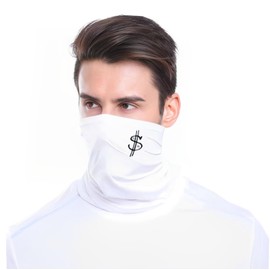 Balaclava Face Mask Cover Sun UV Protection Windproof Scarf Printing Mask Men Women Cycling Motorcycle Riding Ski Mask White