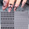 6 Sheets Nail Art Stickers Decals Holographic 3D Bone Geometric