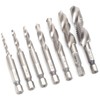 7Pcs Tap Set 1/4 Hex Shank Metric Drilling and Tapping