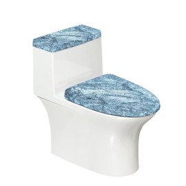 KUIFORTI Marble Toilet Cover Set 2 Pack Toilet Tank Lid Cover Replacement Universal Fit Toilet Top with Elastic Bottom Easy to Clean Bathroom Home Indoor Decoration