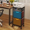 Sbanmao 3 Drawer Mobile File Cabinet for Home Office, Rolling