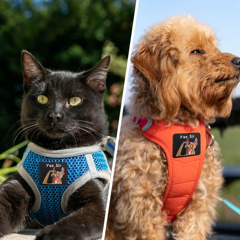 Yes Sir 面白いハイエナ 敬礼 ベルクロ ワッペン 刺繍 ワッペン サバゲー ミリタリー