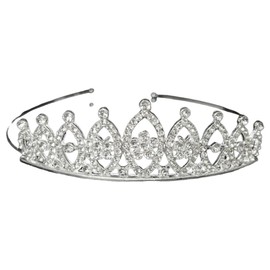 Handcess Light up Sparkly Rhinestone Flower Tiaras and Crowns LED Silver Crystal Butterfly Crown Headband Princess Costume Tiara Birthday Rave Hair Accessories for Women and Girls