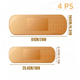 4 calcomanías de coche para coche, calcomanías gigantes para parachoques de coche, calcomanías de vendaje grande, aplicables a daños en el coche, calcomanías de vinilo para vendaje grande, calcomanías