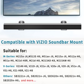 Sound Bar Mounts for Vizio Soundbar Wall Mount Bracket for Vizio Soundbar Mount V20x-J8 V21x-J8 V21D-J8 V21-H8R V21-H8 V51x-J6 V51-H6 M51a-H6 M512a-H6 M21d-H8R M512E-K6 Mounting Bracket Under TV