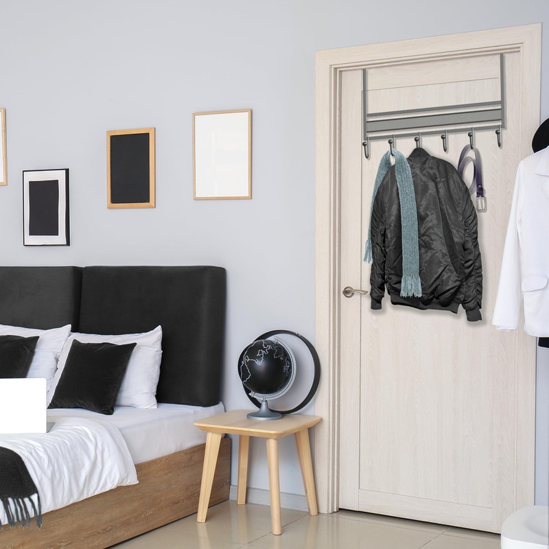 Deco Brothers Over The Door Hook Organizer with 6 Hooks,