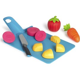 Casdon Joseph Joseph Toys. Chop2Pot. Super Safe Kitchen Playset for Kids with Foldable Chopping Board and Choppable Play Food. For Children Aged 2+