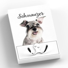 Schnauzer Wall Hanging Wooden Lead Hook Gift Idea For Dog Lovers