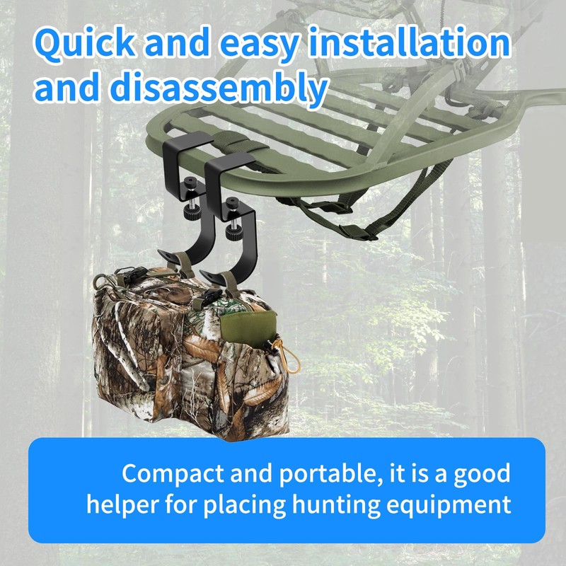 Metal Hunting Tree Stand Seat Hangers 4PCS Adjustable Treestand Gear