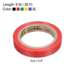 PATIKIL 26Ft Grip Finishing Tape, 8 Pack PVC Racquet Finishing Tapes Racket Accessories Sticky Seal for Tennis Badminton, 7 Colors