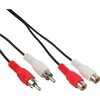InLine® 2.5m 2x RCA Male to Female Audio Cable