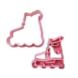 Unbranded Roller Skate Fondant Cookie Cutter Embosser Stamp 2-Pc. Set 2.25" x 2.25"