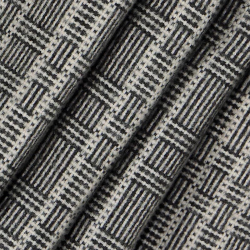 Bee and Willow Woven Basketweave Charcoal Rod Pocket Lined Curtain
