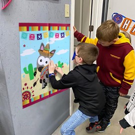 PARTYLOUD Mexican Party Games, Pin Tail on the Donkey, Mexican Fiesta party Games classroom Toddlers Preschool Party Supplies Favors for Boys Girls adults