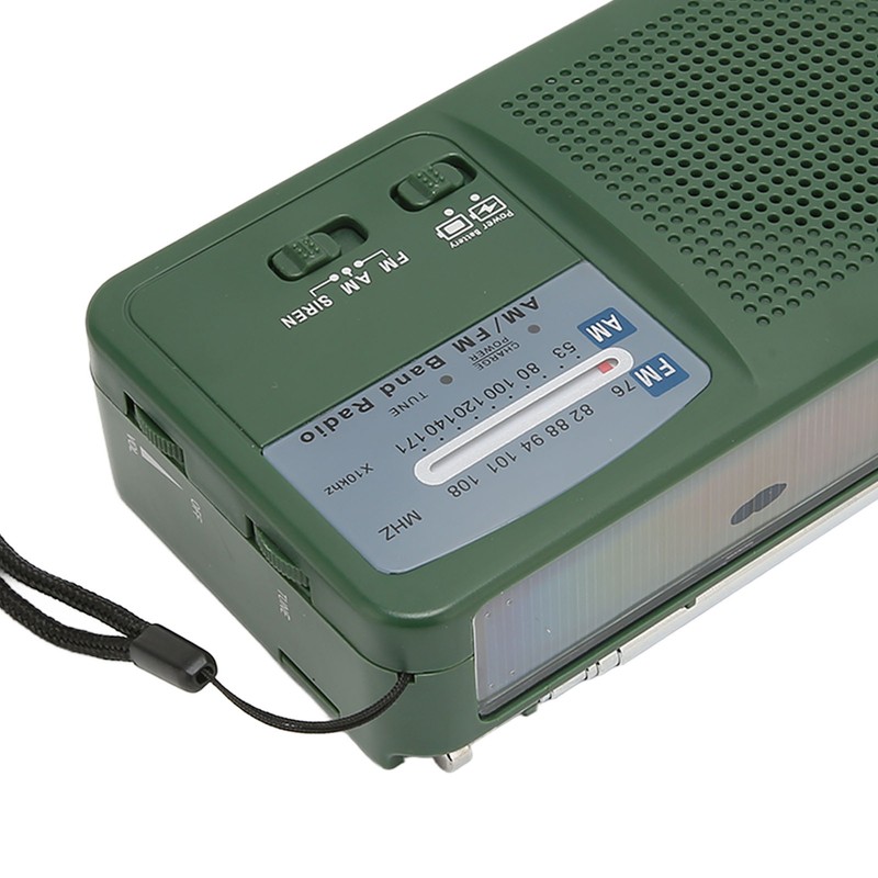 Solar Hand Crank Radio Multifunction Portable Rechargeable Emergency Radio with