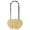LIUSM 50mm Double Heart Padlock,Love Lock Without Key for Lovers
