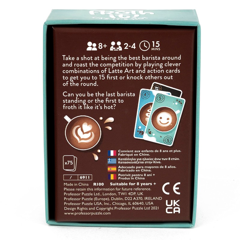 Professor Puzzle | Froth It | Card Game | Ages