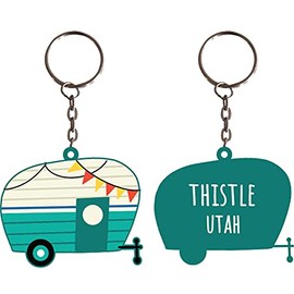 R and R Imports Thistle Utah Souvenir Camper Metal Keychain
