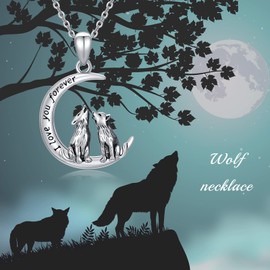 PROESS Animal Mother Daughter Necklace 925 Sterling Silver Cow Dinosaur Hedgehog Wolf Hummingbird Elephant Heart Pendant Necklace Mother Daughter Jewellery Gifts for Mum Daughter, Sterling Silver
