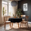 RUISIBO Round Table Cloths 60 Inch Black Tablecloth Party Outdoor