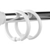 Kutesna 12 PCS White Plastic Shower Curtain Rings, Easy Snap