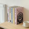 Book Ends, Set of 2 Metal Bookends for Shelves, Decorative