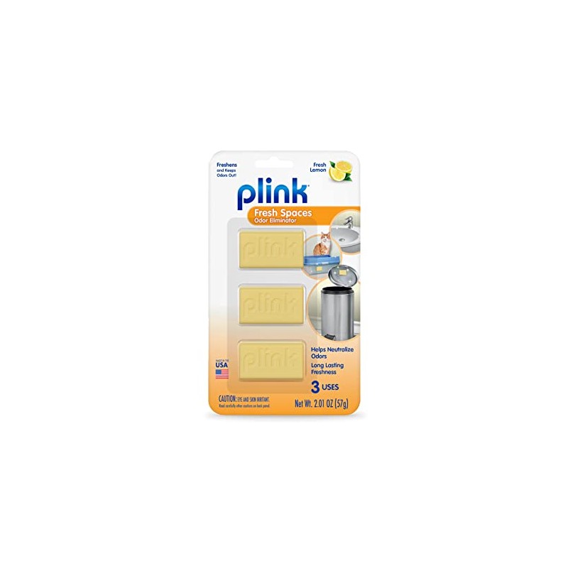 Plink Fresh Spaces Garbage Odor Eliminators, Fresh Lemon Scent 6-Count