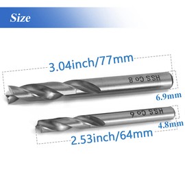 Mesee 2 Pieces HSS Spot Weld Drill Bit Set, High Speed Steel Cobalt Spot Welding Remover Tool Drill Bits Panels Separated Spotting Welder Cobalt Tips Cutter - 6mm, 8mm(1/4'', 5/16'')