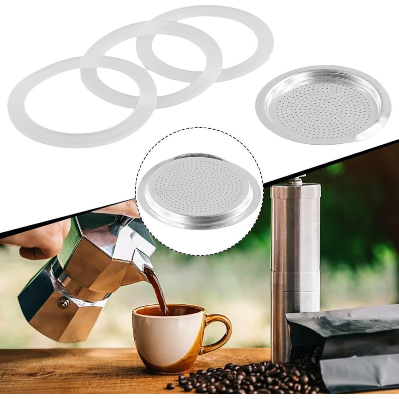 Juego de embudo de repuesto para cafetera Moka (6 tazas)
