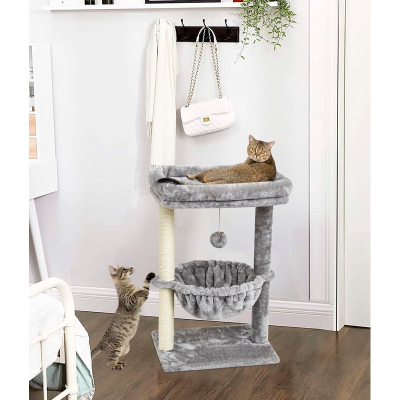 SYANDLVY Small Cat Tree for Indoor Cats, Activity Cat Tower