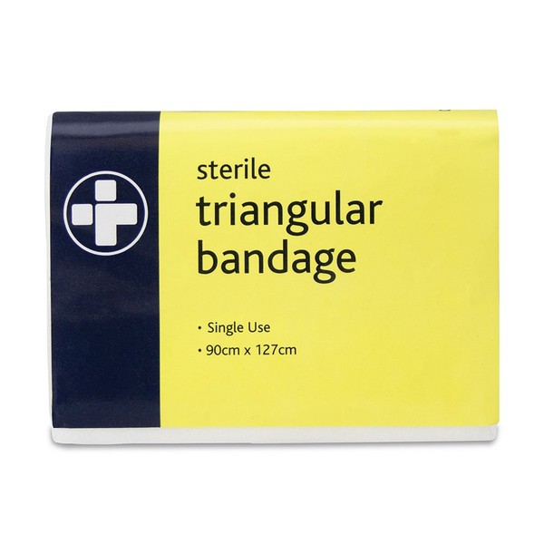 RELIANCE MEDICAL REL412 Single Use First Aid Sling Triangular Bandage Shoulder & Arm Sterile, 90 cm x 127 cm - Assorted Pack Of 10