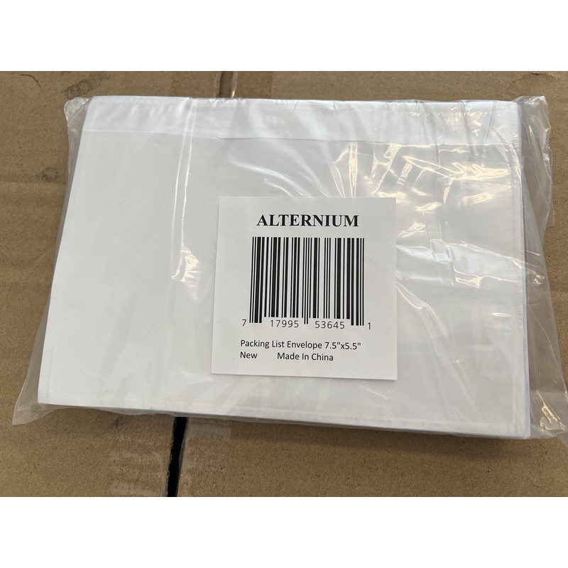ALTERNIUM Packing List Envelope 7.5"x5.5" 100 Pack