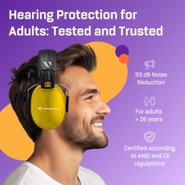 Ear Defenders - Easy Foldable and Comfortable Ear Protection - Capsule Ear Protectors with High-Quality Noise Blocking - Noise Protection Headphones for Men and Women - Protective Headphones for